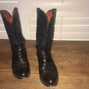 Black Lucchese men’s boots